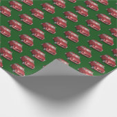 Funny Santa Claus in Fiat 500 Cadeaupapier (Hoek)