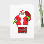 Funny Santa Claus Joke Stuck in Chimney Feestdagen (Voorkant)