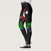 Funny Santa Claus Kayaking kerstCartoon Leggings (Links)