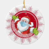 Funny Santa Claus Keramisch Ornament (Achterkant)