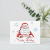 Funny Santa Claus kerstcadedag feestdag Briefkaart (Staand voorkant)