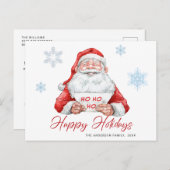 Funny Santa Claus kerstcadedag feestdag Briefkaart (Voorkant / Achterkant)