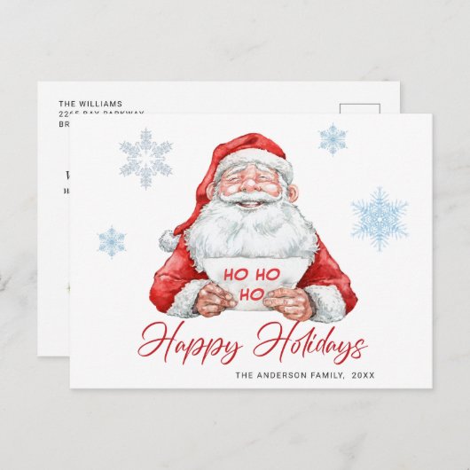 Funny Santa Claus kerstcadedag feestdag Briefkaart (Voorkant / Achterkant)