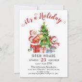 Funny Santa Claus kerstfeestay Open House Kaart (Voorkant)