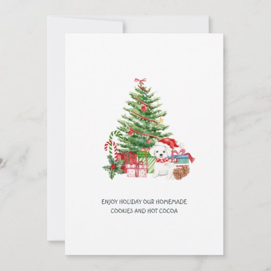 Funny Santa Claus kerstfeestay Open House Kaart (Achterkant)