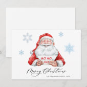 Funny Santa Claus kerstgroet Feestdagenkaart (Voorkant / Achterkant)