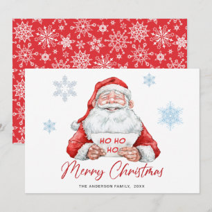 Funny Santa Claus kerstgroet Feestdagenkaart