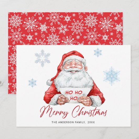 Funny Santa Claus kerstgroet Feestdagenkaart (Voorkant / Achterkant)