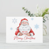 Funny Santa Claus kerstgroet Feestdagenkaart (Staand voorkant)