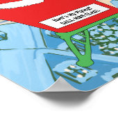 Funny Santa Claus kerstHumor Hoe is mijn vliegen? Poster (Hoek)