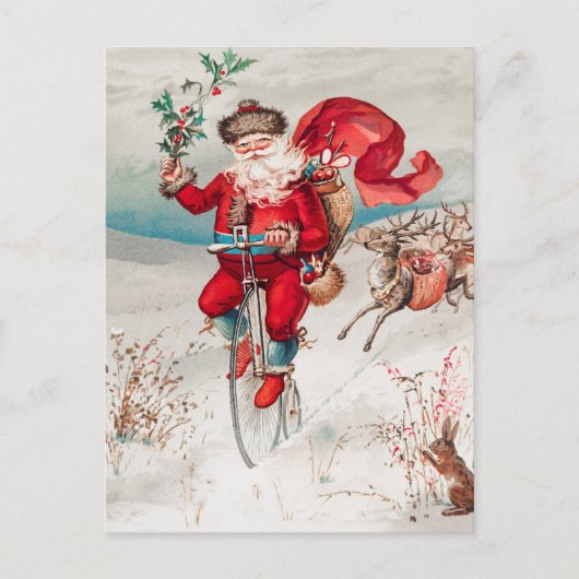 Funny Santa Claus Kerstmis Briefkaart (Voorkant)