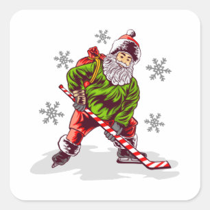 Funny Santa Claus Kerstmis Vierkante Sticker