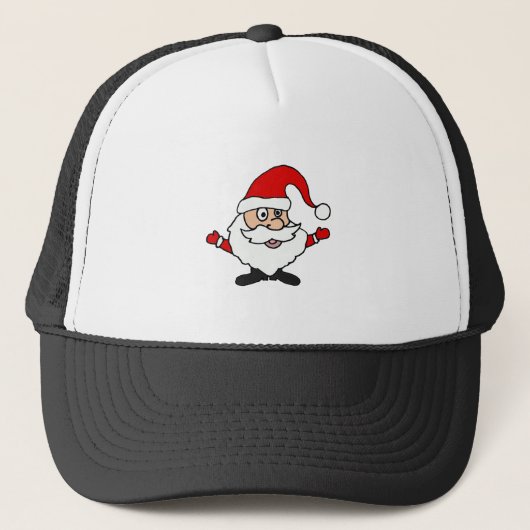 Funny Santa Claus-kerstontwerp Trucker Pet (Voorkant)