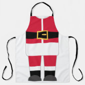 Funny Santa Claus kerstrood en wit Schort (Voorkant)