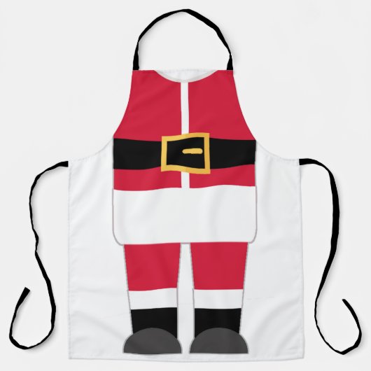Funny Santa Claus kerstrood en wit Schort (Voorkant)