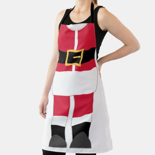 Funny Santa Claus kerstrood en wit Schort (Insitu)