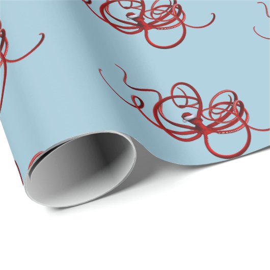 Funny Santa Claus Kraken Cadeaupapier (Rol Hoek)