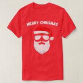 Funny Santa Claus krijgt een zonnebril met 4 T-shirt (Design voorkant)