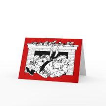 Funny  Santa Claus maakt speciale levering