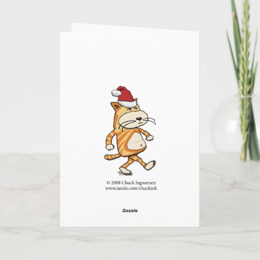 Funny Santa Claus Makes Cutbacks Feestdagen Kaart (Achterkant)