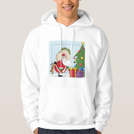 Funny Santa Claus Mannen Hoodie (Voorkant)