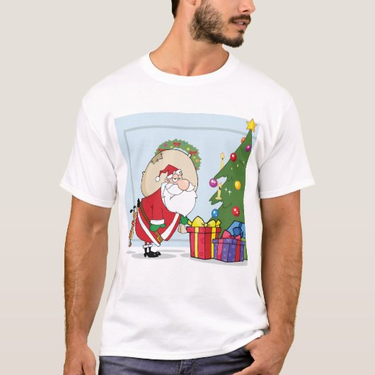 Funny Santa Claus Mannen T-Shirt (Voorkant)