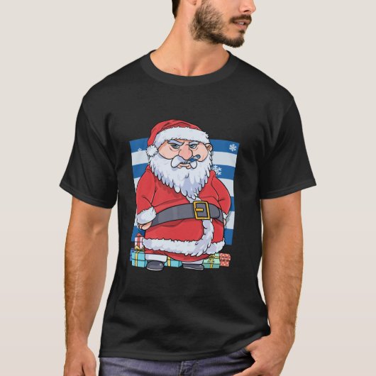 Funny Santa Claus Merry Christmas Holidays Candy C T-shirt (Voorkant)