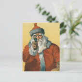 Funny Santa Claus met een kerstPistool Briefkaart (Staand voorkant)