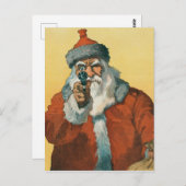 Funny Santa Claus met een kerstPistool Briefkaart (Voorkant / Achterkant)