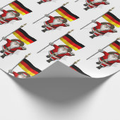 Funny Santa Claus met ontslag uit Duitsland Cadeaupapier (Hoek)