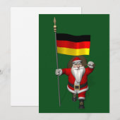 Funny Santa Claus met ontslag uit Duitsland Feestdagenkaart (Voorkant / Achterkant)
