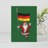 Funny Santa Claus met ontslag uit Duitsland Feestdagenkaart (Staand voorkant)