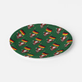 Funny Santa Claus met ontslag uit Duitsland Papieren Bordje (Gekanteld)