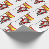 Funny Santa Claus met ontslag uit Spanje Cadeaupapier (Hoek)