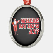 Funny Santa Claus Metalen Ornament (Links)