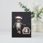 Funny Santa Claus Mouse Feestdagenkaart (Staand voorkant)