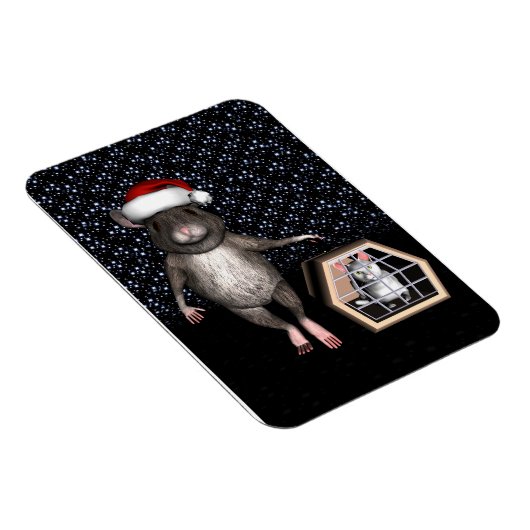 Funny Santa Claus Mouse Magneet (Rechterzijde)