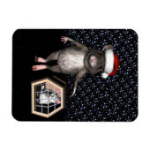Funny Santa Claus Mouse Magneet (Horizontaal)