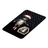 Funny Santa Claus Mouse Magneet (Linkerzijde)