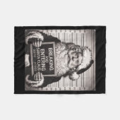 Funny Santa Claus Mugshot Christmas – Santa Xmas  Fleece Deken (Voorkant (Horizontaal))