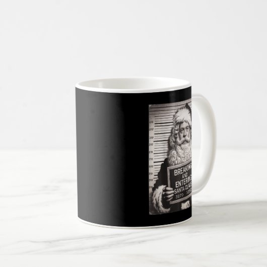 Funny Santa Claus Mugshot Christmas – Santa Xmas  Koffiemok (Voorkant rechts)