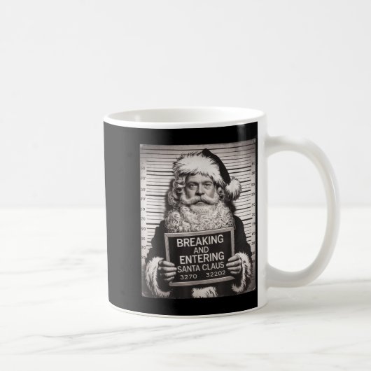 Funny Santa Claus Mugshot Christmas – Santa Xmas Koffiemok (Rechts)