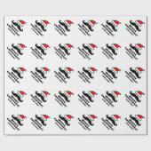 Funny Santa Claus mustache, aangepast kerstfeest  Cadeaupapier (Vlak)