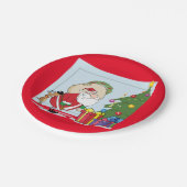 Funny Santa Claus Paper-Borden Papieren Bordje (Gekanteld)