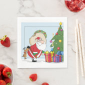 Funny Santa Claus Paper Napkins Servet (Insitu)