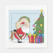 Funny Santa Claus Paper Napkins Servet (Voorkant)