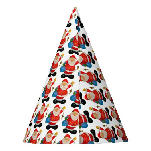 Funny Santa Claus Pattern Feesthoedjes (Achterkant)