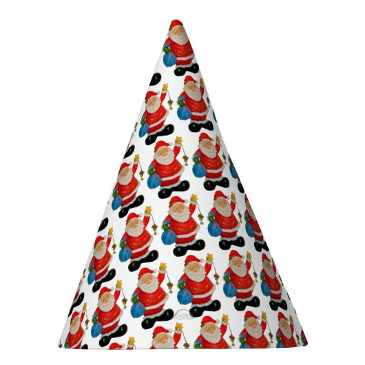 Funny Santa Claus Pattern Feesthoedjes (Rechts)