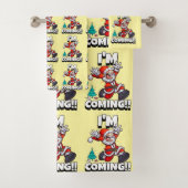 Funny Santa Claus Pattern Humoureuze Kerstmis Bad Handdoek (Insitu)