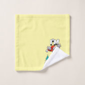 Funny Santa Claus Pattern Humoureuze Kerstmis Bad Handdoek (Wasdoekje)